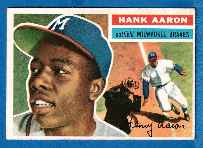 1956 Topps # 31 Hank Aaron UER [GB] (Braves) Baseball cards value