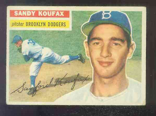 1956 Topps #.79 Sandy Koufax [#a] (Dodgers) Baseball cards value