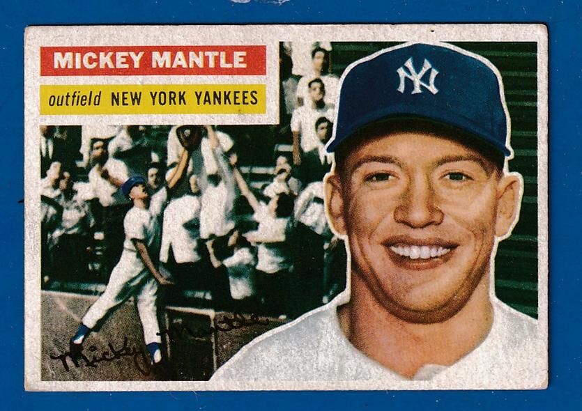 1956 Topps #135 Mickey Mantle (Yankees) Baseball cards value