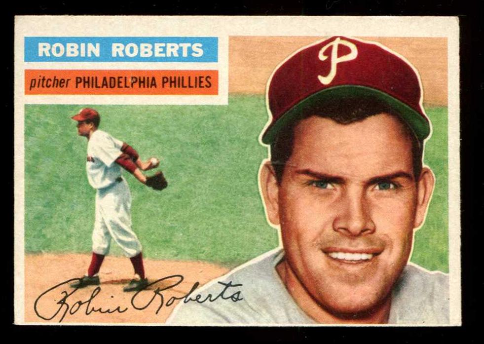 1956 Topps #180 Robin Roberts [#] (Phillies) Baseball cards value