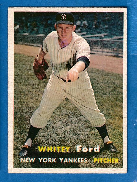 1957 Topps # 25 Whitey Ford  (Yankees) Baseball cards value
