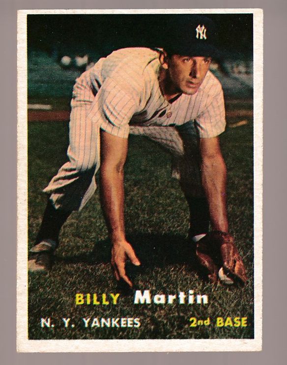 1957 Topps # 62 Billy Martin [#] (Yankees) Baseball cards value