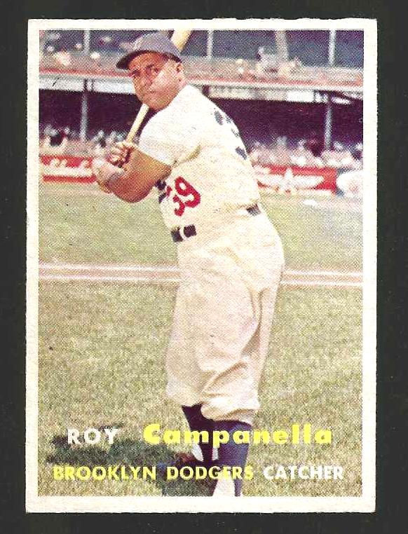 1957 Topps #210 Roy Campanella [#] (Brooklyn Dodgers) Baseball cards value