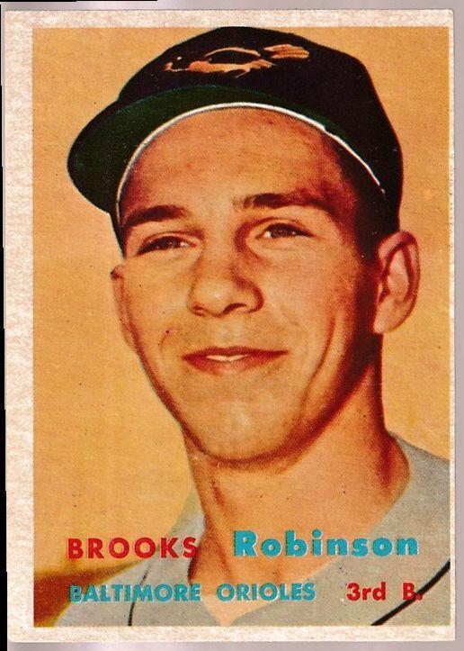 1957 Topps #328 Brooks Robinson ROOKIE SCARCE MID SERIES [#] (Orioles) Baseball cards value
