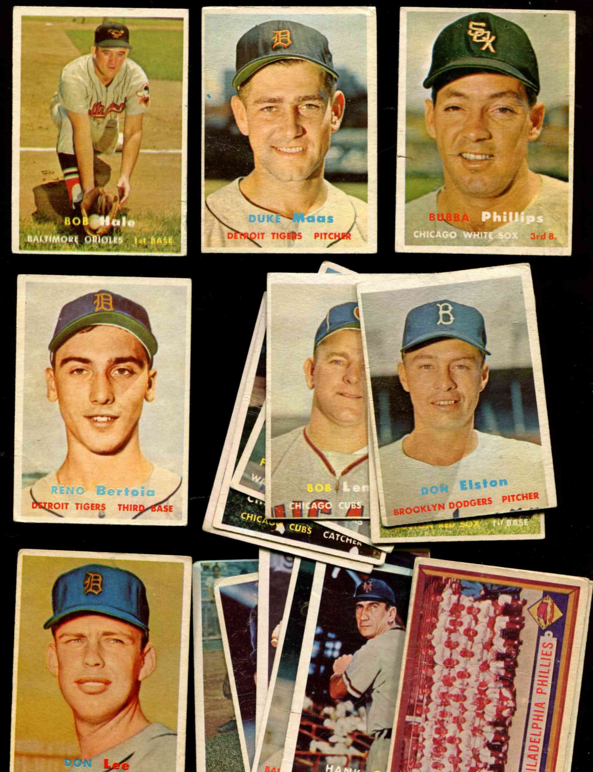  1957 Topps - Lot of (44) different w/(9) SCARCE SERIES *** LOW GRADE *** Baseball cards value