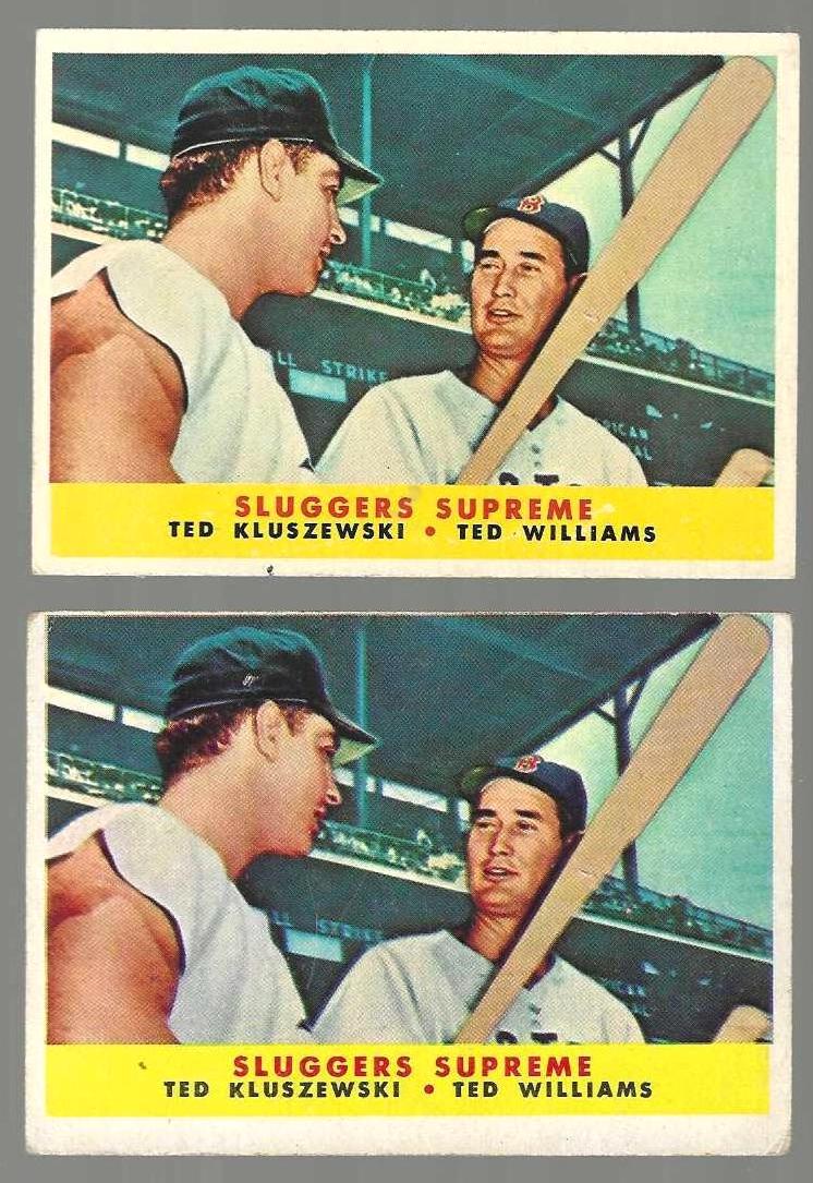 1958 Topps #321 'Sluggers Supreme' [#] w/Ted Williams (Red Sox) Baseball cards value