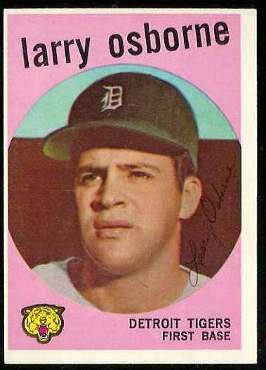 1959 Topps #524 Larry Osborne SCARCE HIGH # [#fx] (Tigers) Baseball cards value
