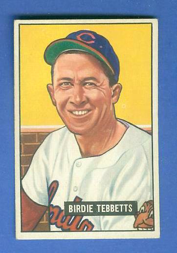 1951 Bowman #257 Birdie Tebbetts ROOKIE SCARCE HIGH# (Indians) Baseball cards value