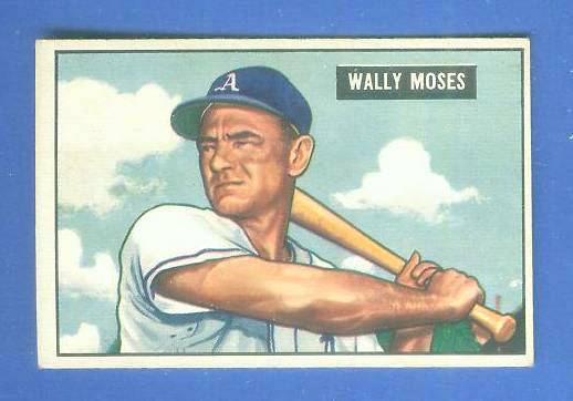 1951 Bowman #261 Wally Moses SCARCE HIGH# (Philadelphia A's) Baseball cards value