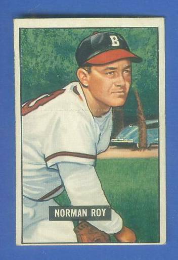 1951 Bowman #278 Norman Roy SCARCE HIGH# (Boston Braves) Baseball cards value