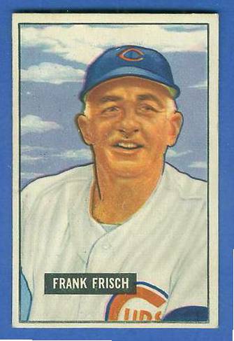 1951 Bowman #282 Frankie Frisch SCARCE HIGH# (Cubs) Baseball cards value