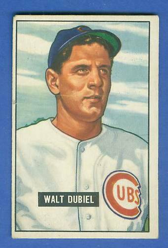 1951 Bowman #283 Walt Dubiel SCARCE HIGH# (Cubs) Baseball cards value