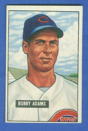 1951 Bowman #288 Bobby Adams SCARCE HIGH# (Reds) Baseball cards value