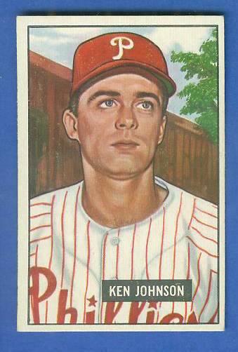 1951 Bowman #293 Ken Johnson SCARCE HIGH# (Phillies) Baseball cards value