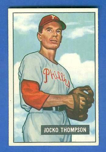 1951 Bowman #294 Jocko Thompson SCARCE HIGH# (Phillies) Baseball cards value