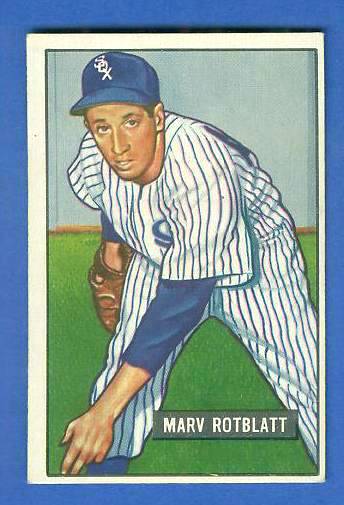 1951 Bowman #303 Marv Rotblatt SCARCE HIGH# (White Sox) Baseball cards value