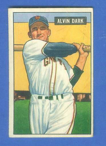1951 Bowman #.14 Alvin Dark [#x] (New York Giants) Baseball cards value
