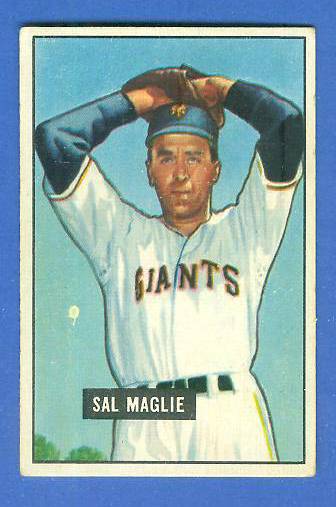 1951 Bowman #127 Sal Maglie ROOKIE (New York Giants) Baseball cards value