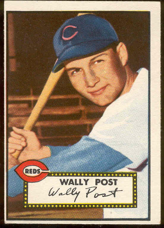 1952 Topps #151 Wally Post ROOKIE (Reds) Baseball cards value