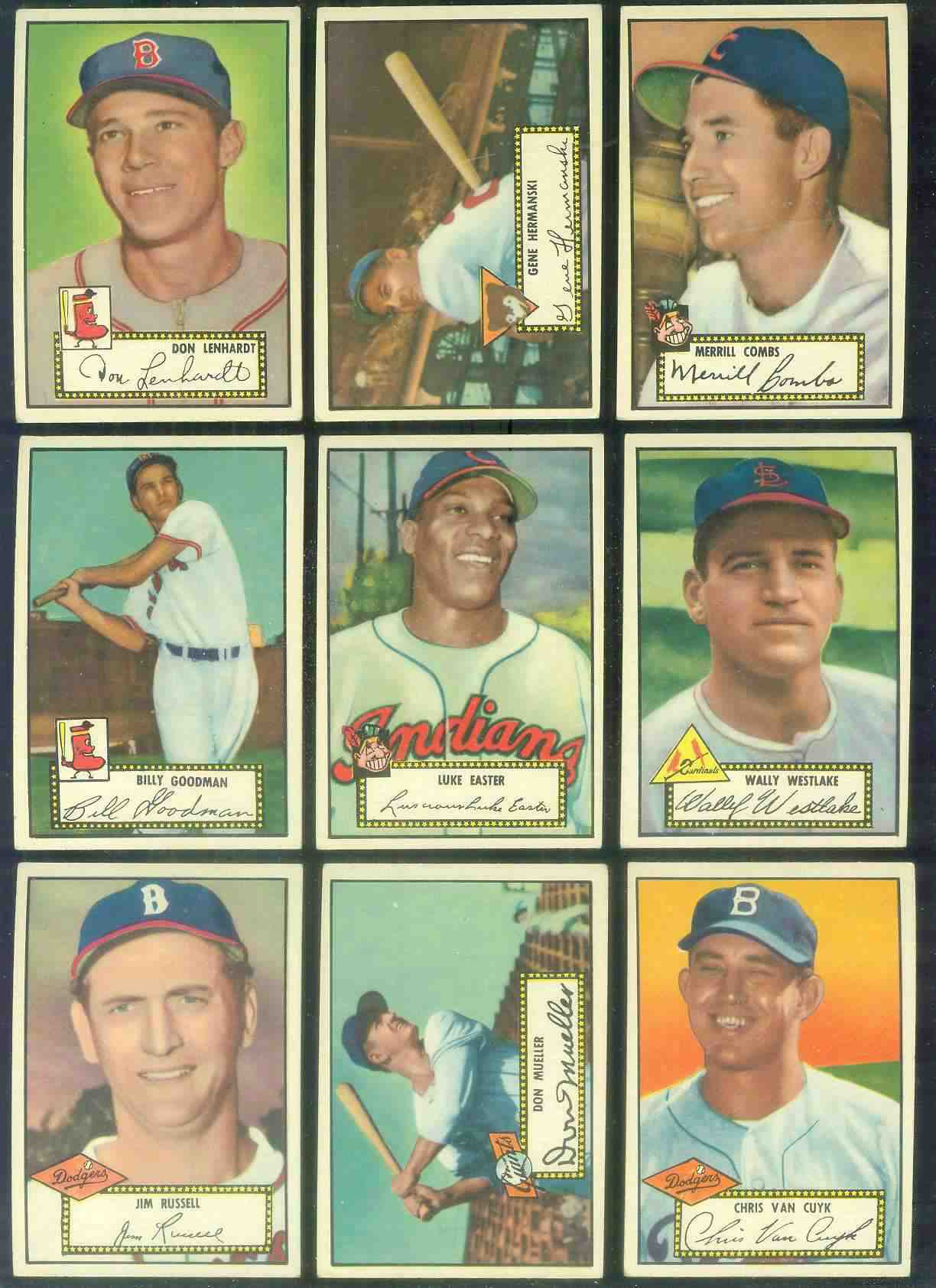 1952 Topps #  4 Don Lenhardt BLACK-BACK (Boston Braves) Baseball cards value