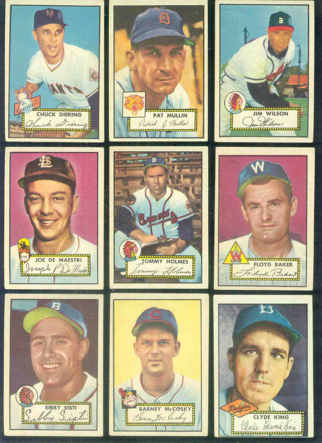 1952 Topps #265 Chuck Diering (NY Giants) Baseball cards value