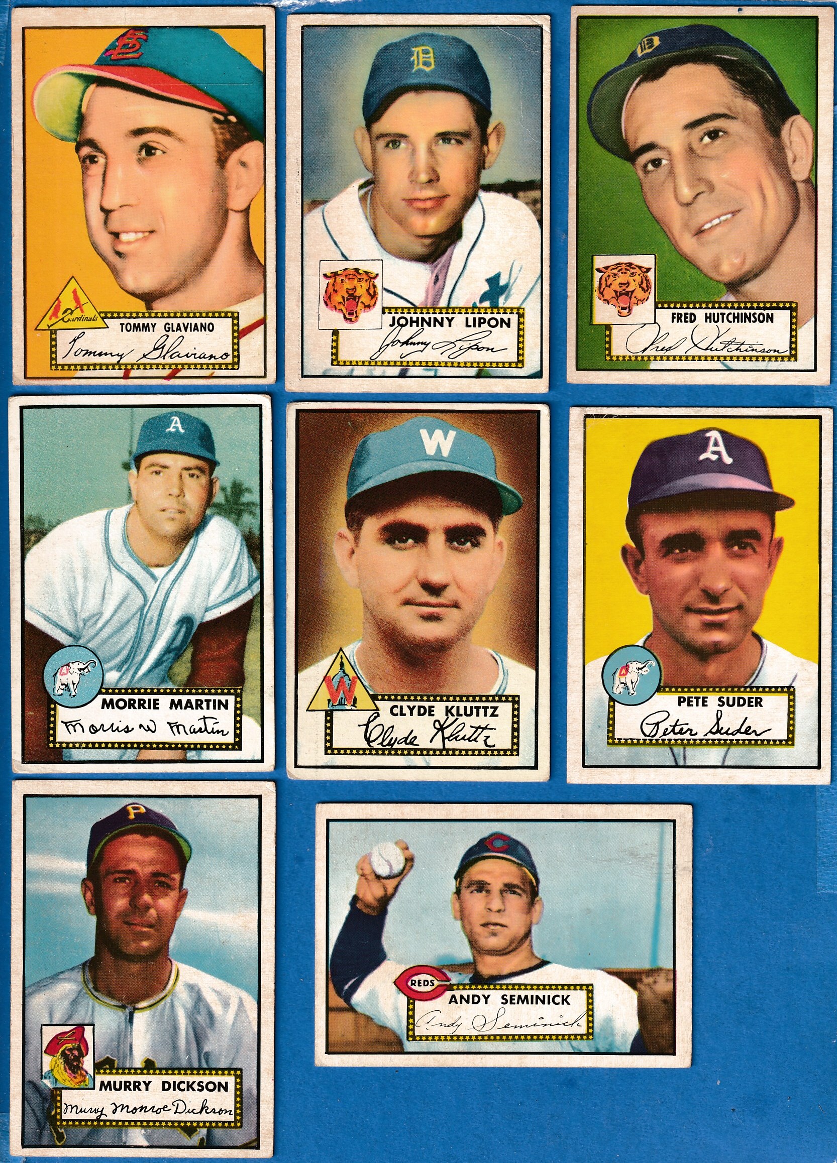 1952 Topps # 56 Tommy Glaviano (Cardinals) Baseball cards value