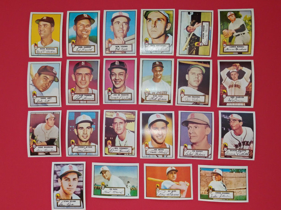  St. Louis Browns - 1952 Topps Archives - COMPLETE TEAM SET (22) Baseball cards value
