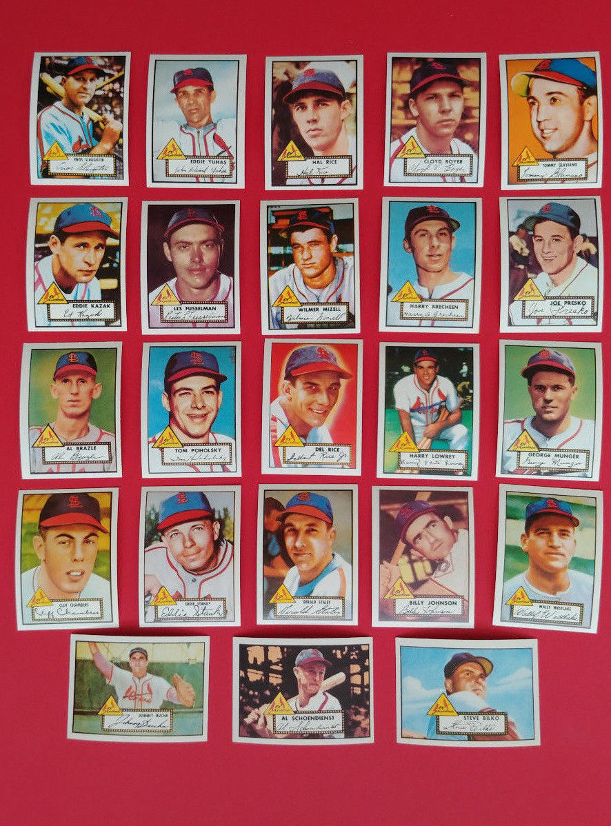  St. Louis Cardinals - 1952 Topps Archives - COMPLETE TEAM SET (22) Baseball cards value