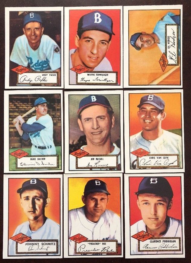  Brooklyn Dodgers - 1952 Topps Archives - Starter Team Set (26/32) Baseball cards value