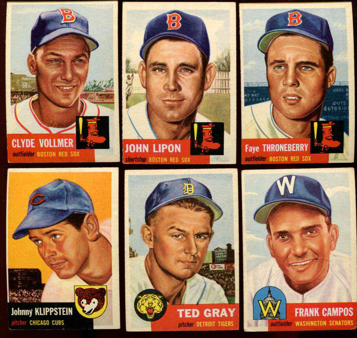 1953 Topps #.32 Clyde Vollmer [#x] (Red Sox) Baseball cards value