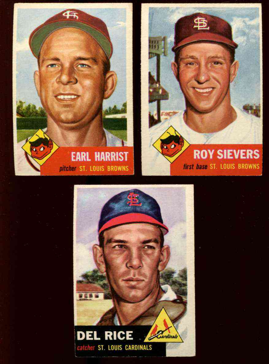 1953 Topps #.65 Earl Harrist [#x] (St. Louis Browns) Baseball cards value
