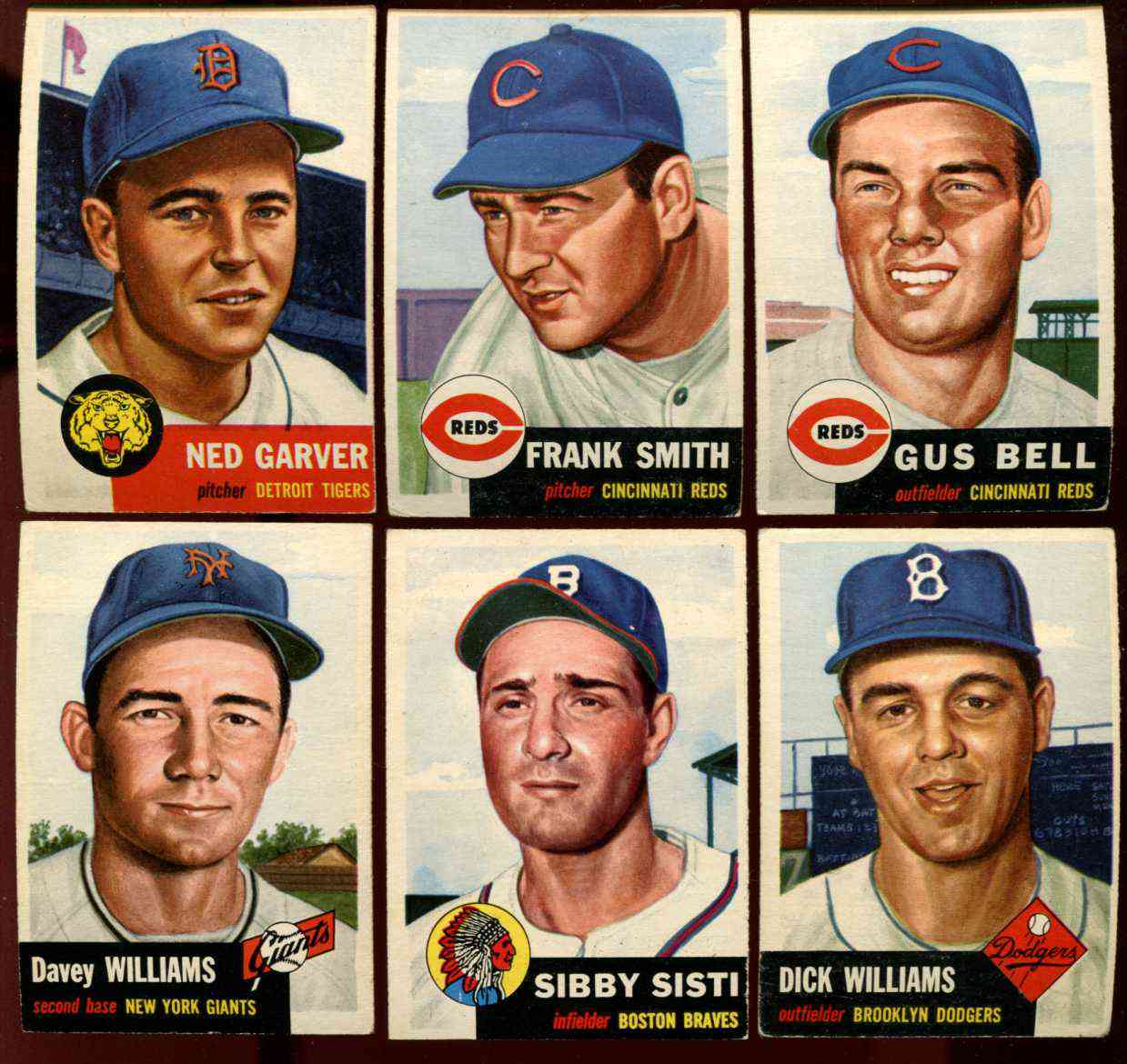 1953 Topps #125 Dick Williams [#x] (Brooklyn Dodgers) Baseball cards value