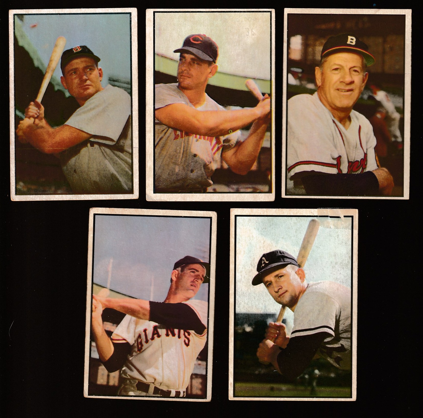 1953 Bowman Color # 69 Charlie Grimm MGR (Braves) Baseball cards value