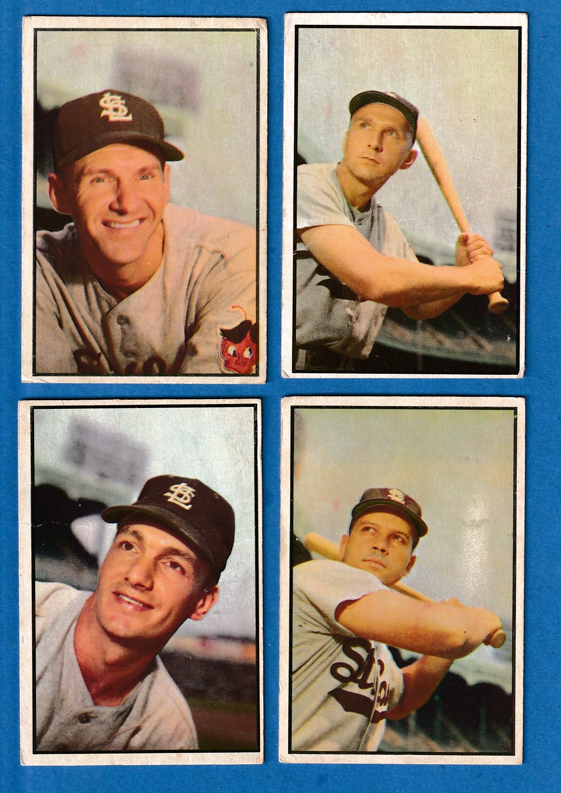 1953 Bowman Color  - BROWNS - Lot of (4) different Baseball cards value