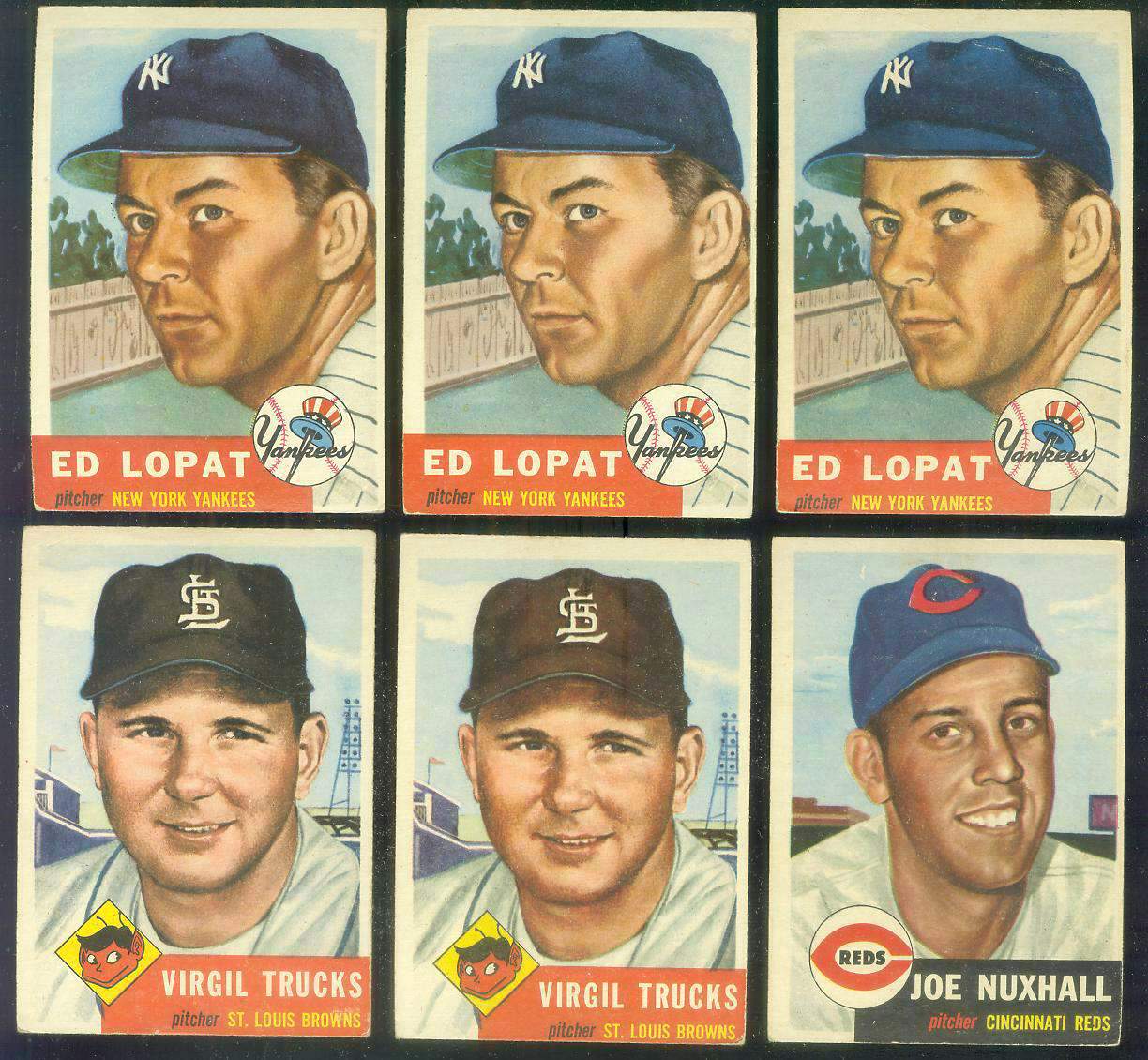 1953 Topps #105 Joe Nuxhall (Reds) Baseball cards value