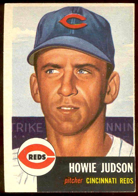 1953 Topps # 12 Howie Judson (Reds) Baseball cards value