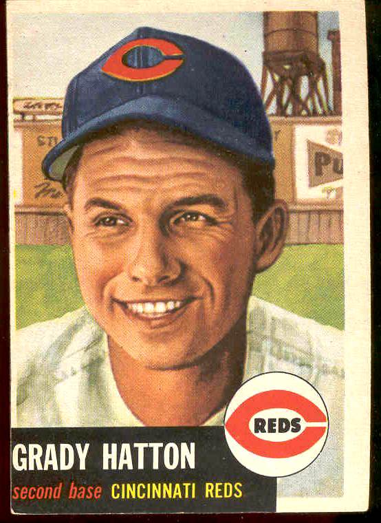 1953 Topps # 45 Grady Hatton (Reds) Baseball cards value