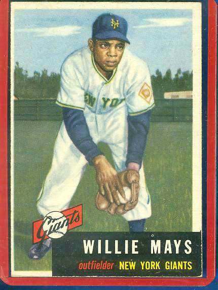 1953 Topps #244 Willie Mays SCARCE HIGH # [#] (NY Giants) Baseball cards value