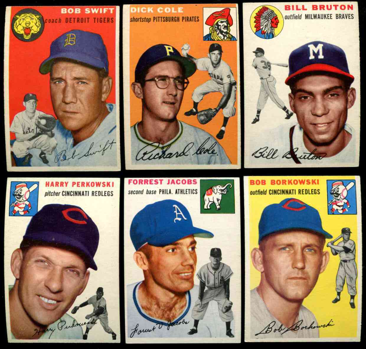1954 Topps #.84 Dick Cole [#x] (Pirates) Baseball cards value