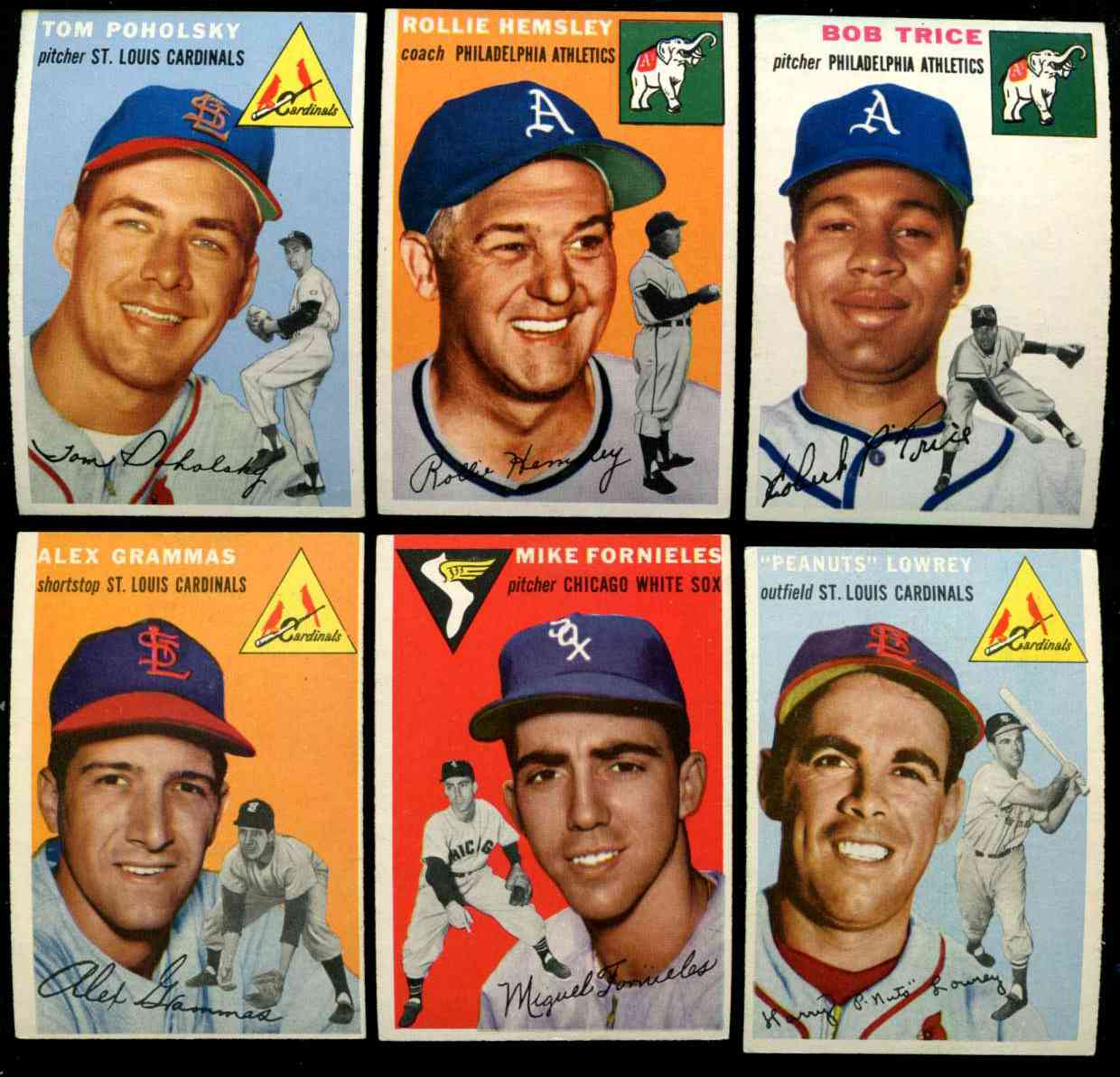 1954 Topps #143 Rollie Hemsley COACH [#x] (Philadelphia A's) Baseball cards value