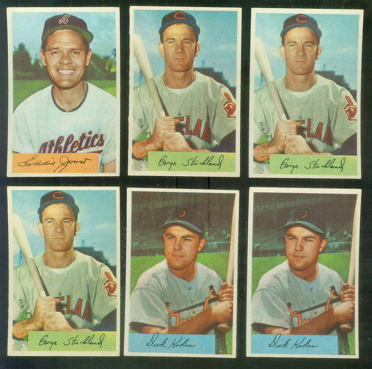1954 Bowman # 36 George Strickland (Indians) Baseball cards value