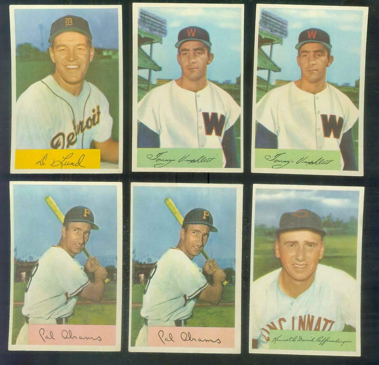 1954 Bowman # 88 Tommy Umphlett ROOKIE (Senators) Baseball cards value