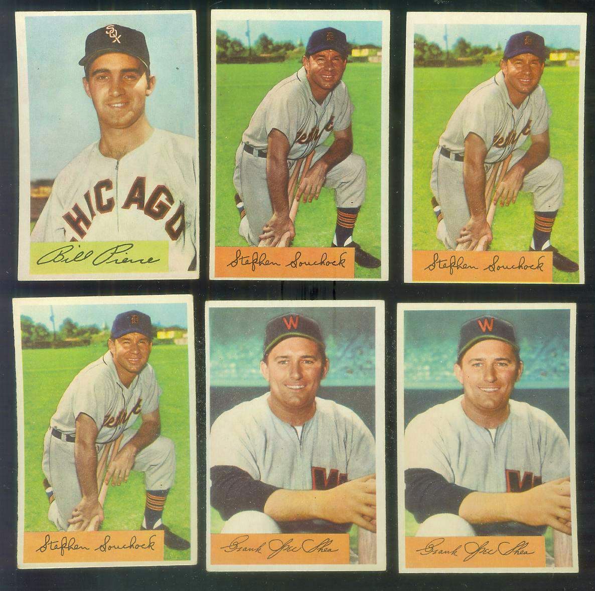 1954 Bowman #103A Stephen Souchock ERROR VARIATION '144/1192 PO' (Tigers) Baseball cards value