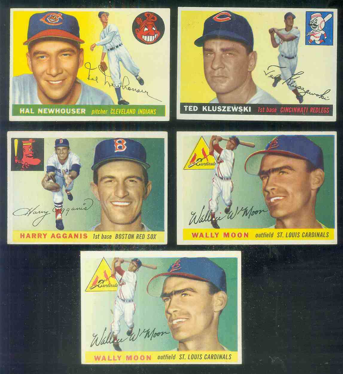 1955 Topps #.67 Wally Moon [#a] (Cardinals,2nd year card) Baseball cards value