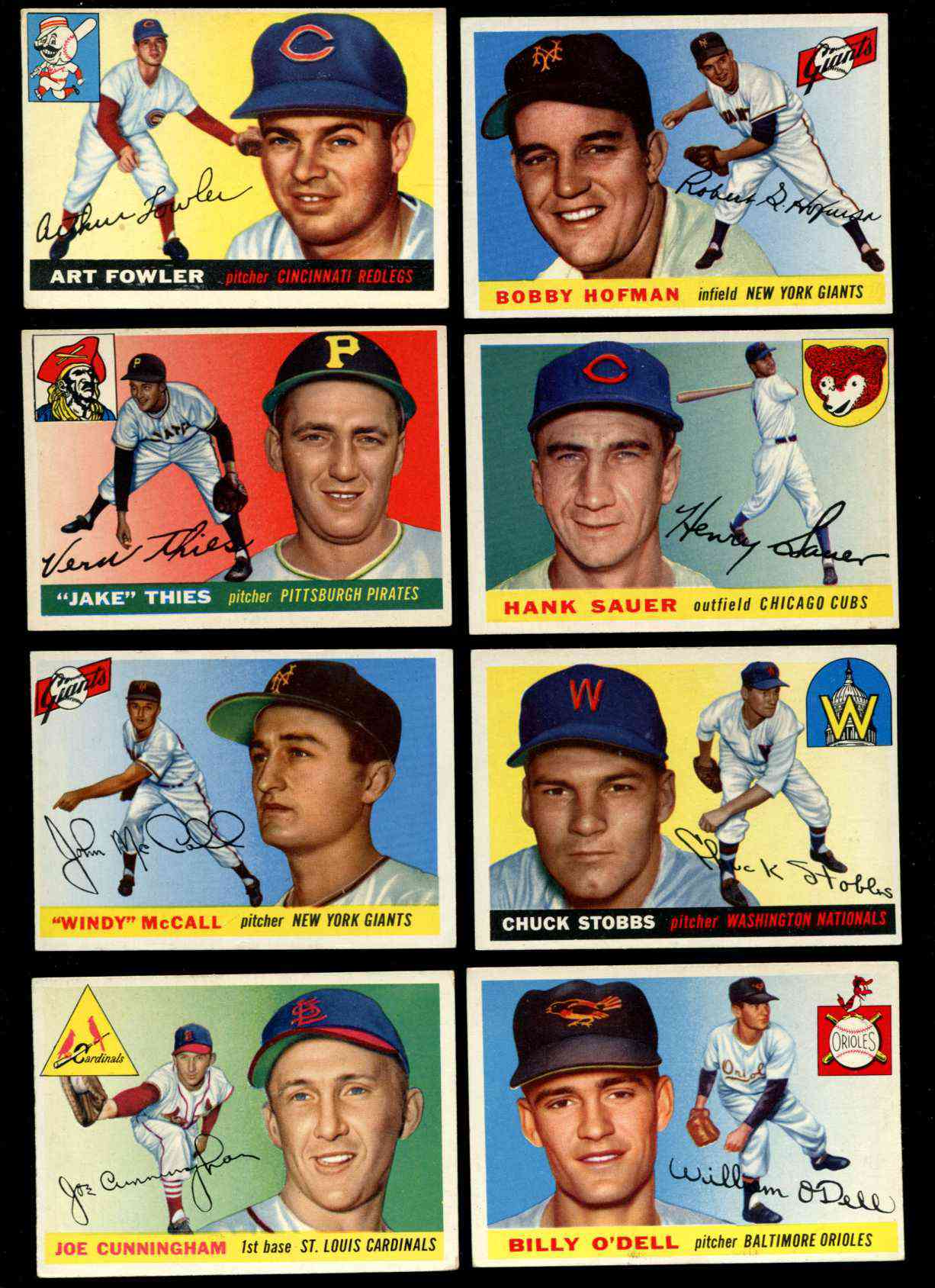 1955 Topps #.42 John 'Windy' McCall [#x] (NY Giants) Baseball cards value