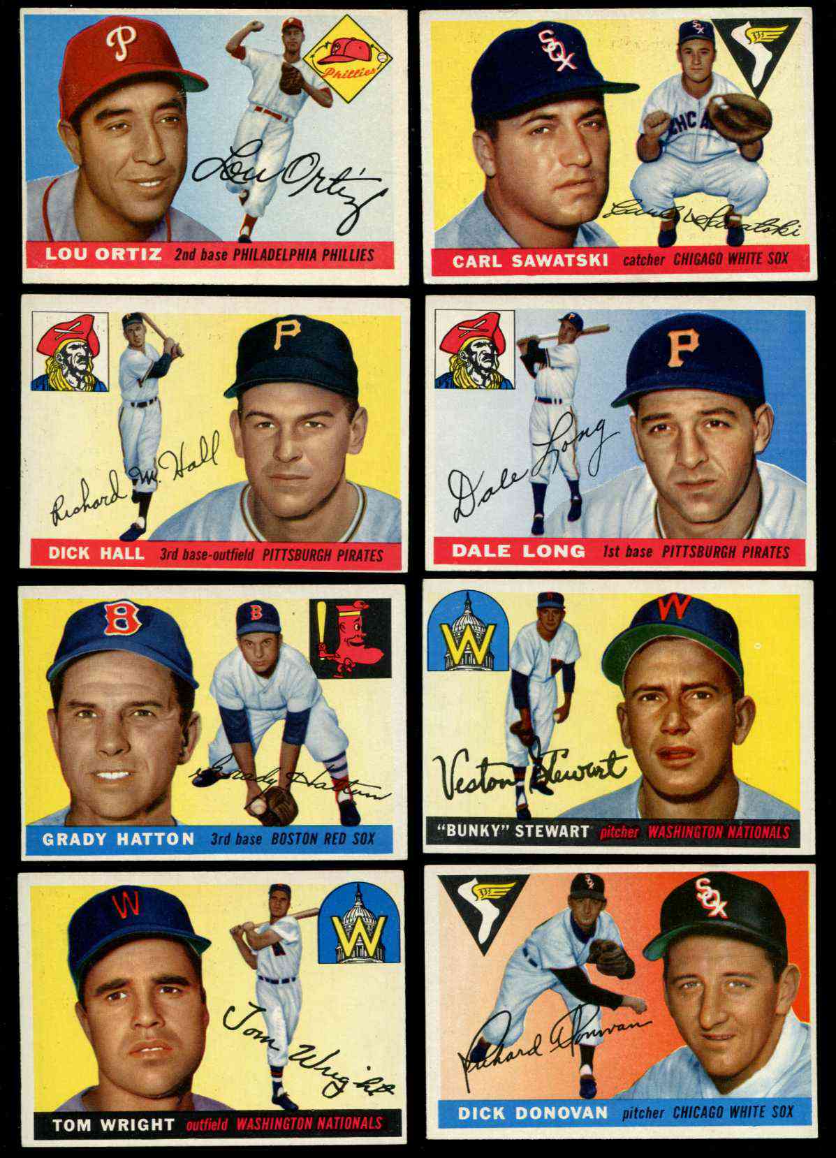 1955 Topps #136 Veston 'Bunky' Stewart [#x] (Senators) Baseball cards value