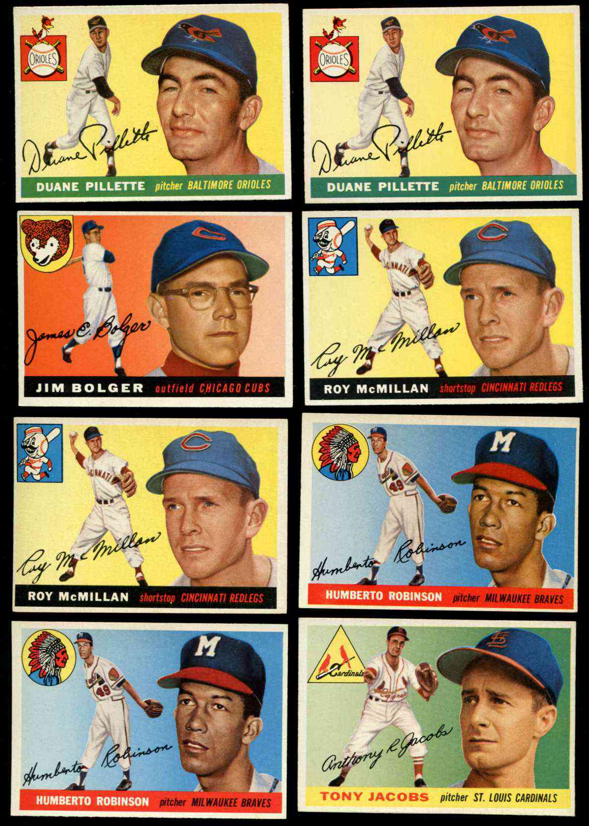 1955 Topps #182 Humberto Robinson SCARCE HIGH NUMBER (Braves) Baseball cards value