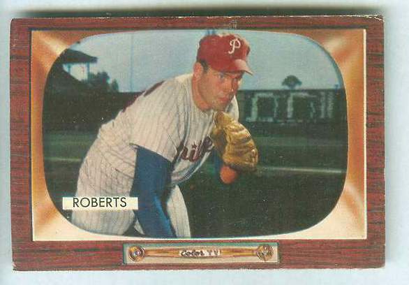 1955 Bowman #171 Robin Roberts [#asc] (Phillies) Baseball cards value