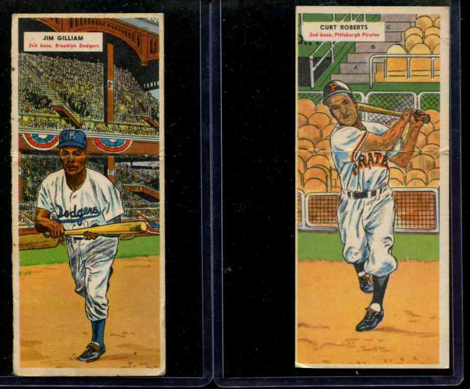 1955 Topps Double Header #129 Junior Gilliam / #130 Ellis Kinder [#x] Baseball cards value
