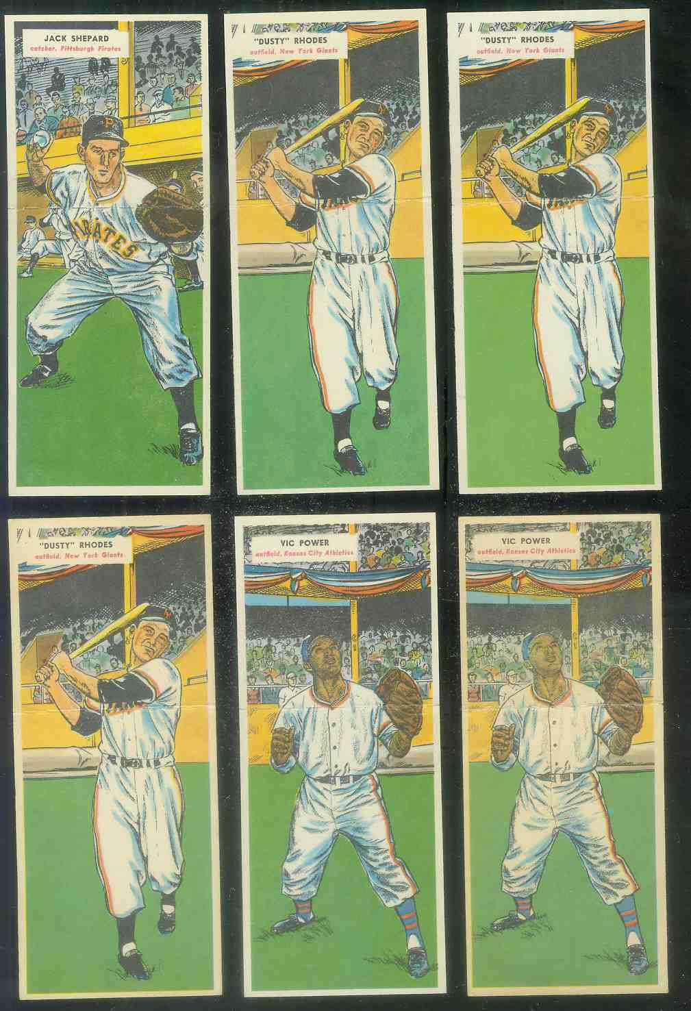 1955 Topps DoubleHeader #.27 Dusty Rhodes / #28 Jim Davis Baseball cards value